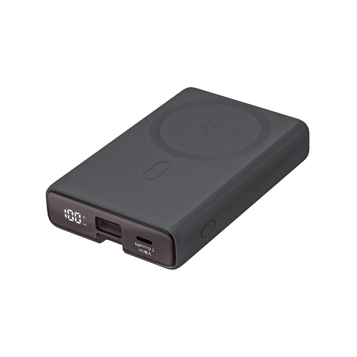 Joyroom JR-PBM01 20W Ασύρματο MagSafe PowerBank 10000mAh με Καλώδιο Type-C / Lightning και Σταντ - Black