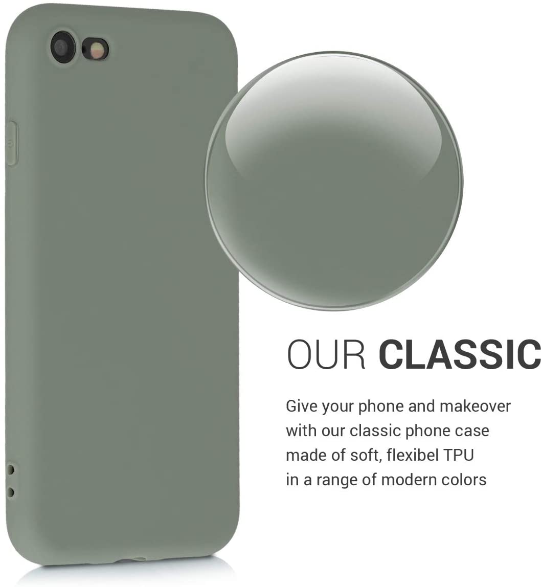 KW iPhone SE 2022 / SE 2020 / 7 / 8 Θήκη Σιλικόνης TPU - Grey Green - 39458.172