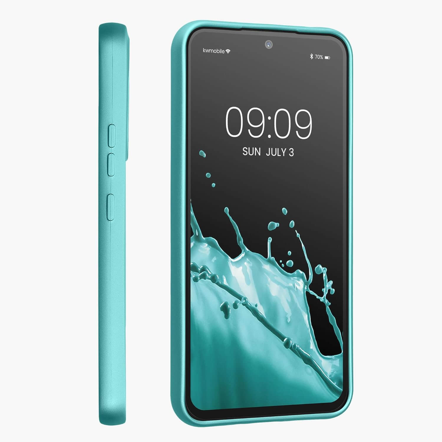 KW Samsung Galaxy A54 5G Θήκη Σιλικόνης TPU - Metallic Mint Green - 60797.231