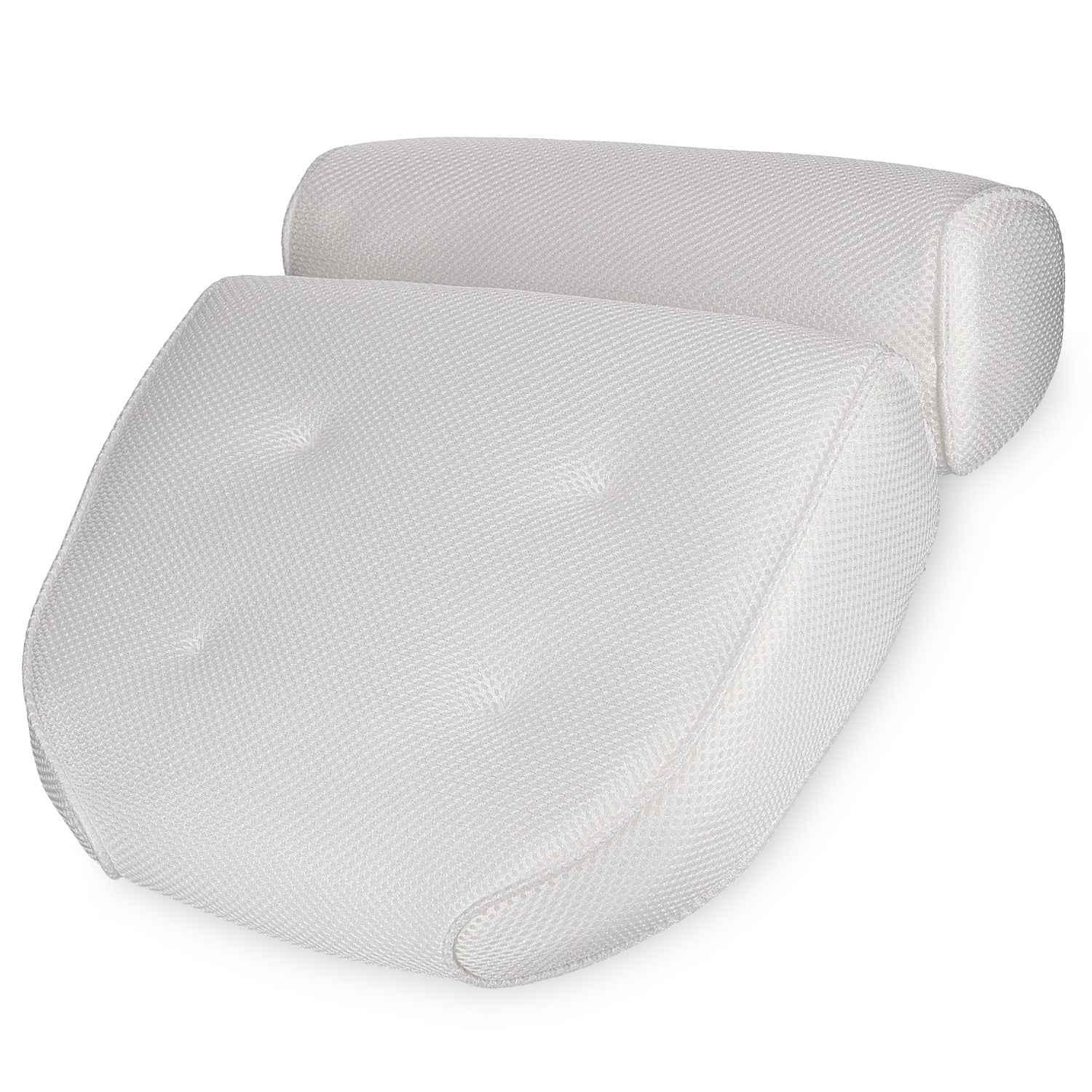 Navaris Bath Pillow Large Anti-Slip Cushion for Head Neck Shoulders Αντιολισθητικό Μαξιλάρι Μπάνιου - White - 41634