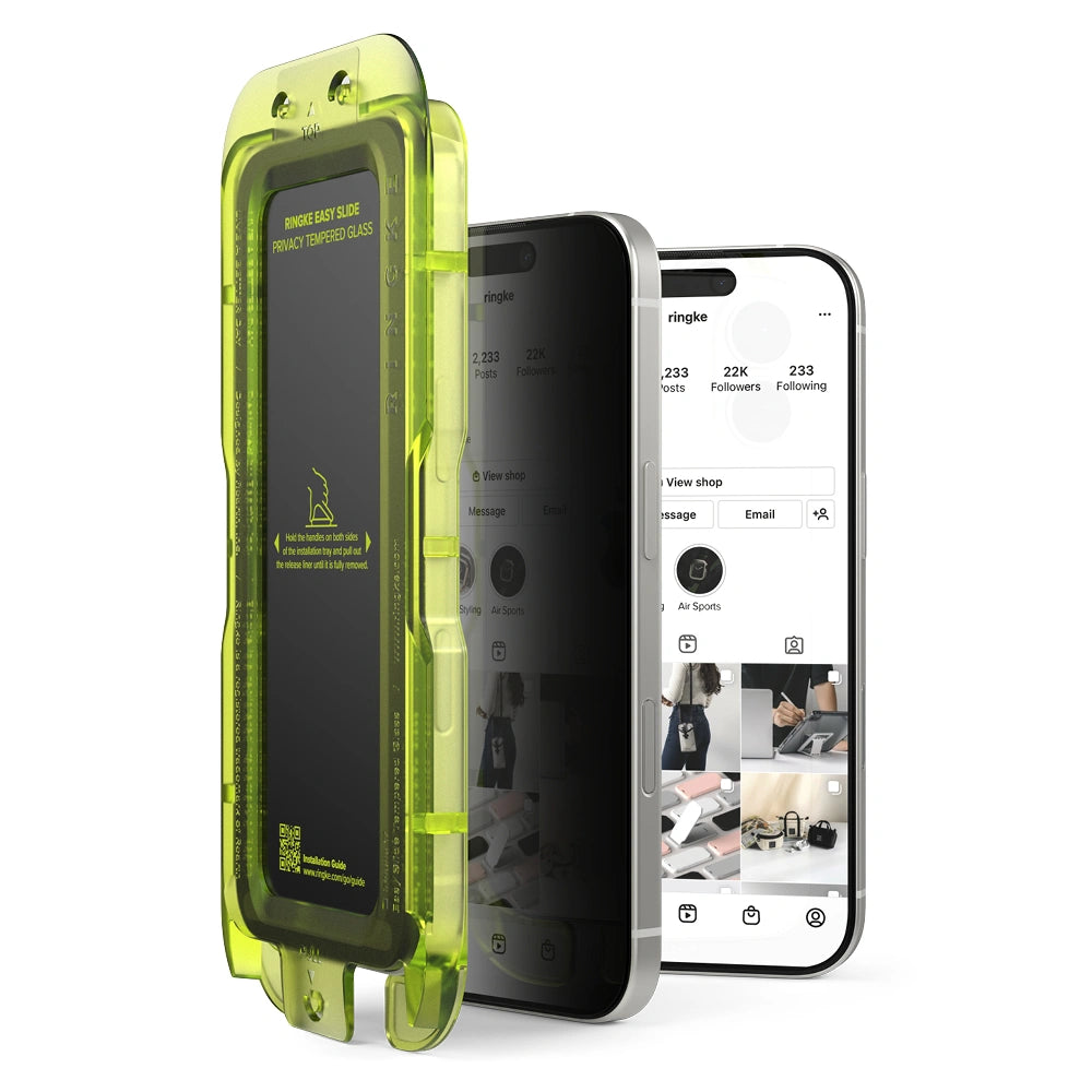 Ringke iPhone 17 - Easy Slide - Αντιχαρακτικό Γυαλί Οθόνης - 2 Τεμάχια - Privacy