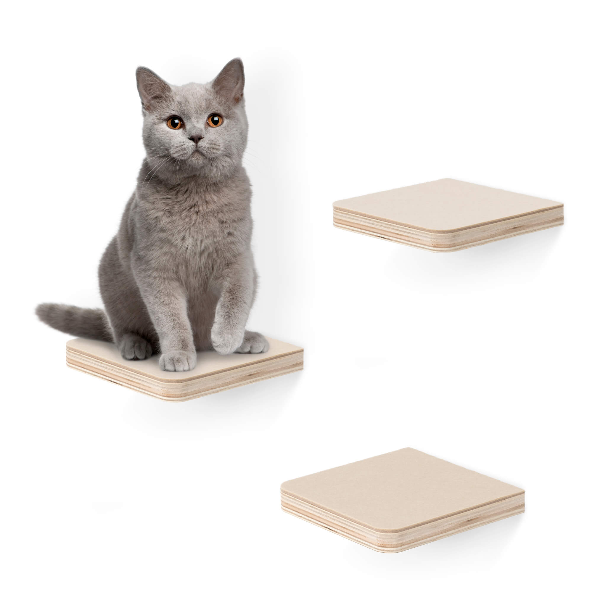 Navaris Επιτοίχια Σκαλοπάτια Αναρρίχησης για Γάτες - Beige - 59243.01