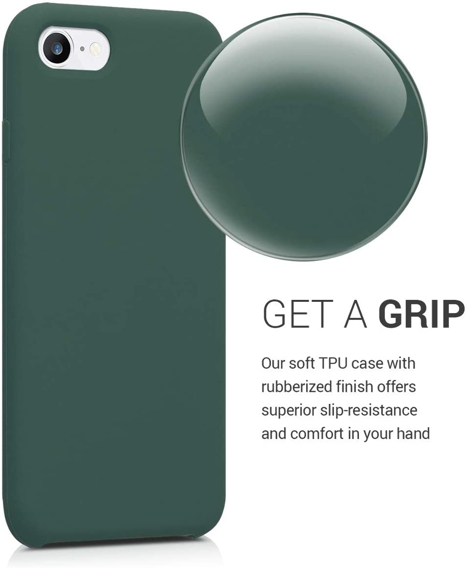 KW iPhone SE 2022 / SE 2020 / 7 / 8 Θήκη Σιλικόνης Rubber TPU - Moss Green - 40225.169