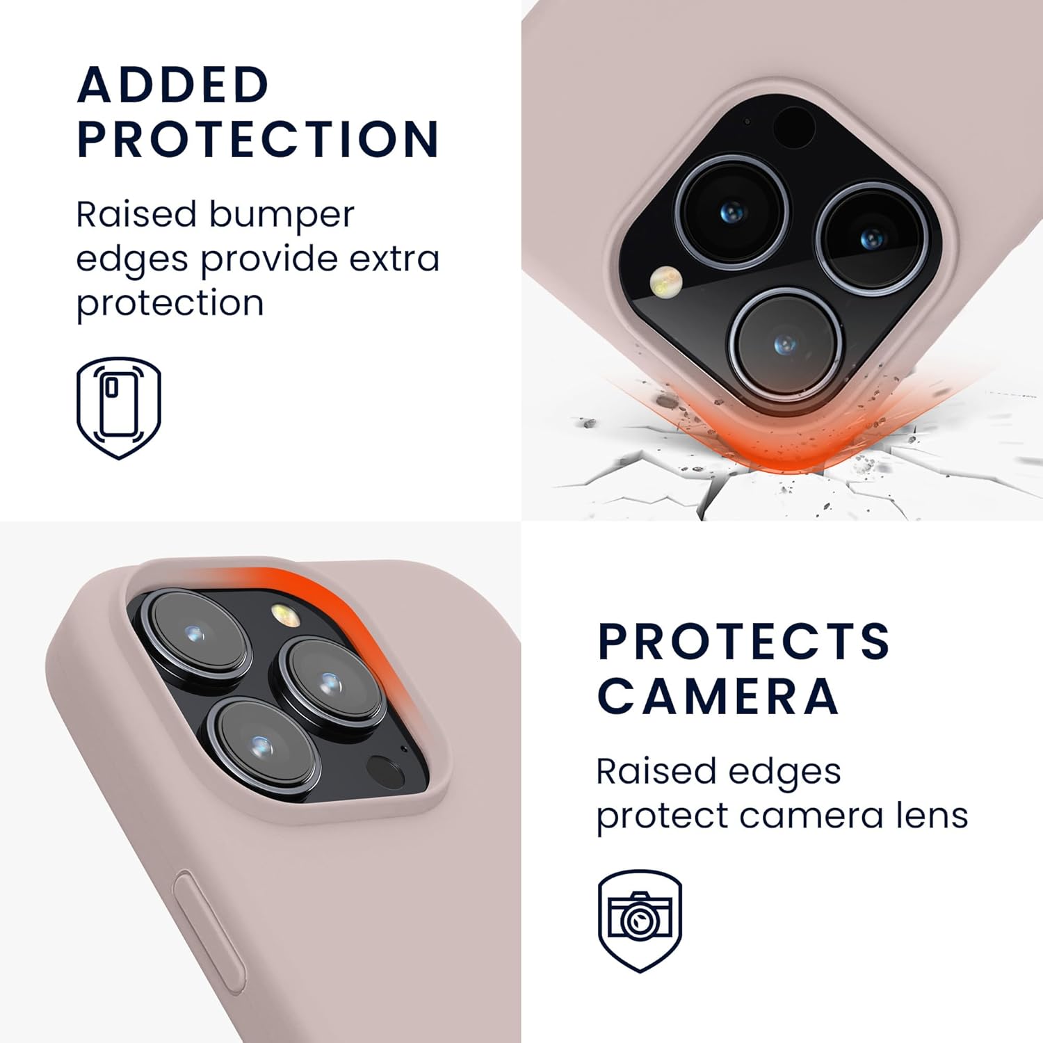 KW iPhone 16 Pro Θήκη Σιλικόνης Rubberized TPU - Dusky Pink