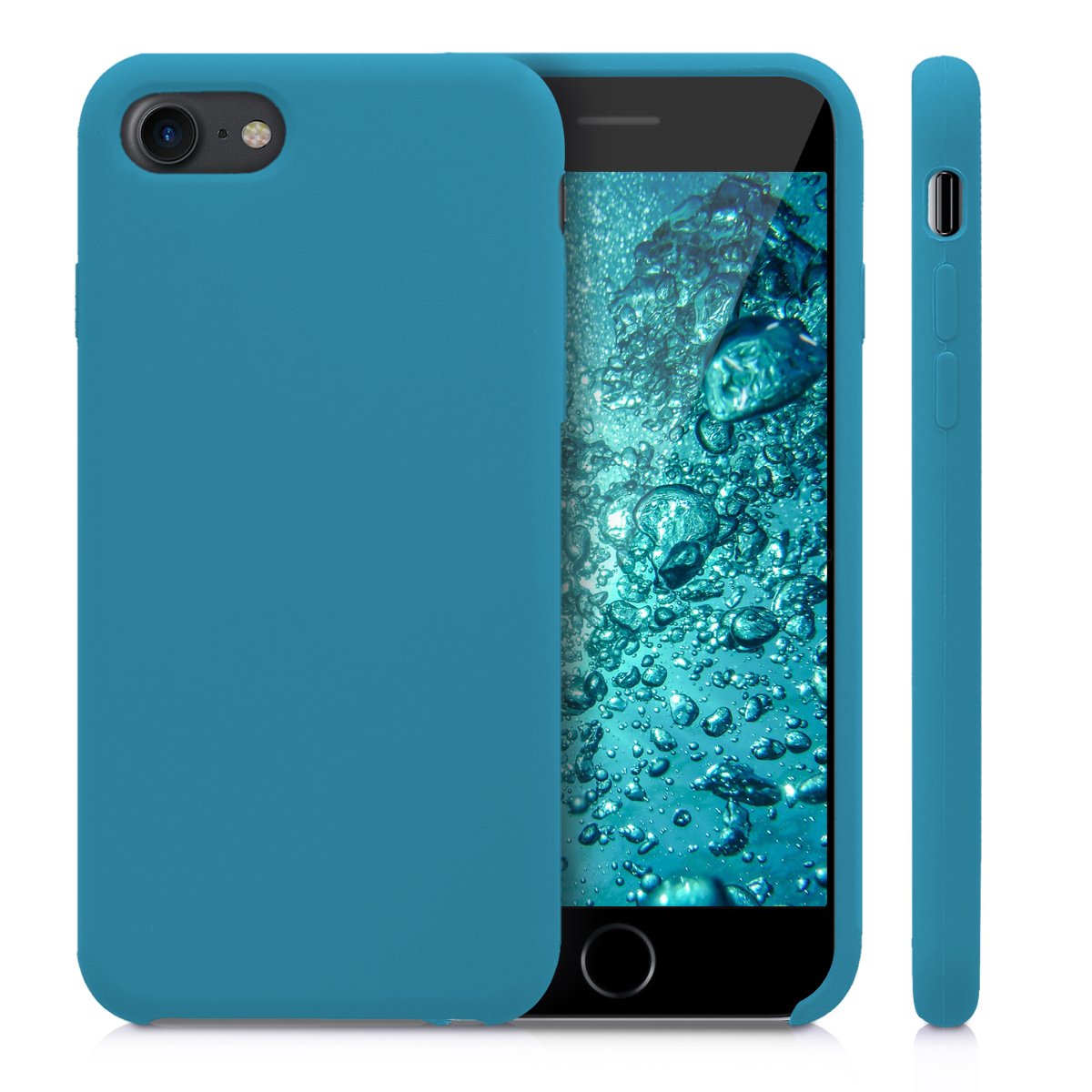 KW iPhone SE 2022 / SE 2020 / 7 / 8 Θήκη Σιλικόνης Rubber TPU - Petrol - 40225.78