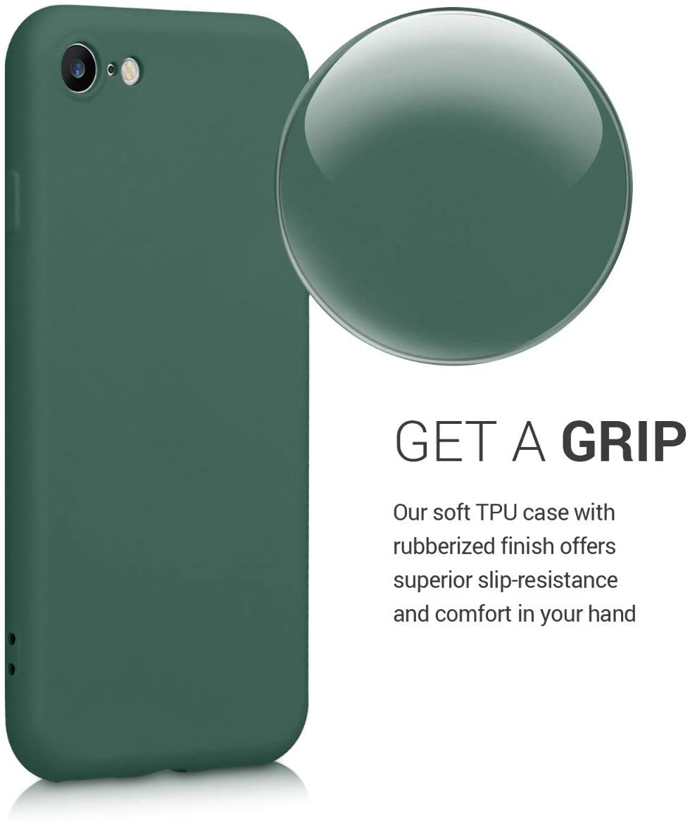 KW iPhone SE 2022 / SE 2020 / 7 / 8 Θήκη Σιλικόνης Rubberized TPU - Moss Green - 49979.169