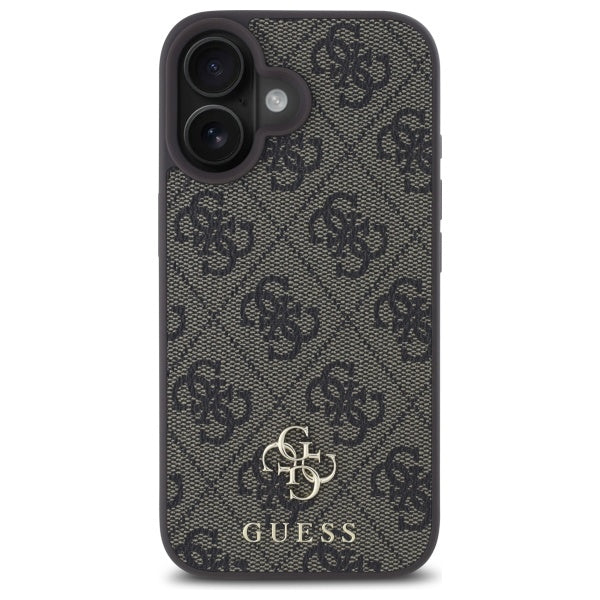 Guess iPhone 16 - 4G Small Classic - MagSafe Θήκη με Επένδυση Συνθετικού Δέρματος - Brown - GUHMP16SP4SM4MW