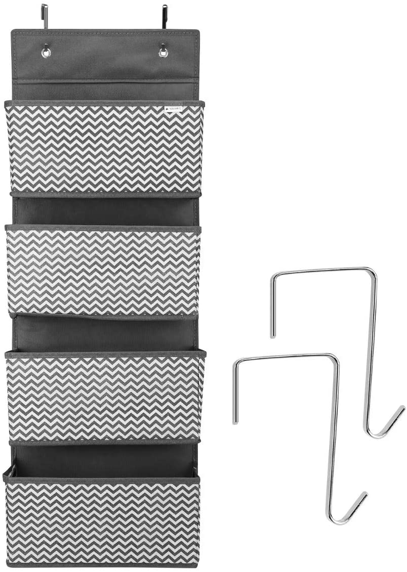 Navaris Organizer Για Πόρτα - Κρεμαστά Καλάθια Αποθήκευσης Υφασμάτινα Για Οργάνωση - Για Παιχνίδια, Παπούτσια, Κλειδιά, Πετσέτες - Grey - 49081.22