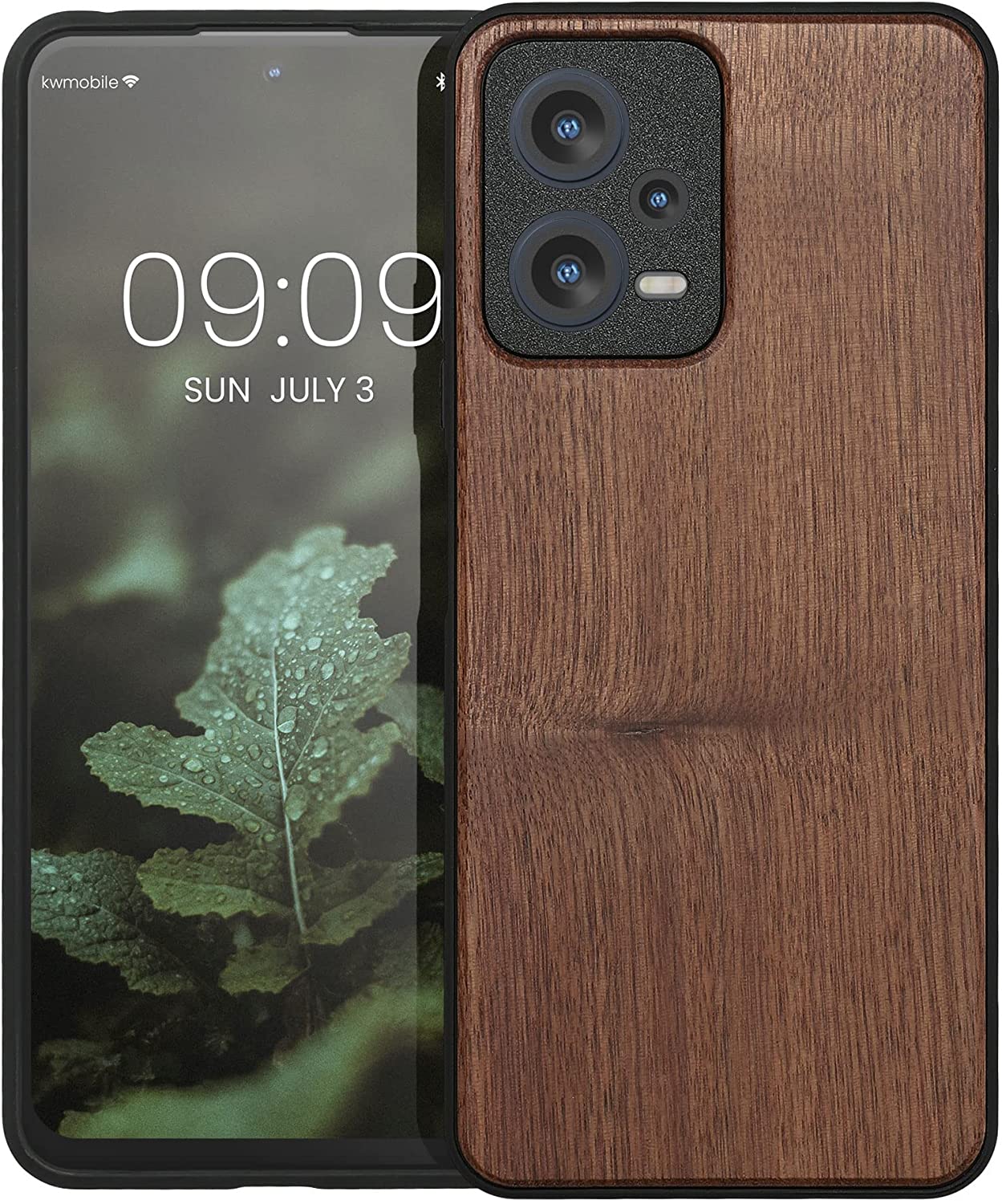KW Xiaomi Redmi Note 12 5G / Xiaomi Poco X5 5G Θήκη από Φυσικό Ξύλο - Dark Brown - 60890.18
