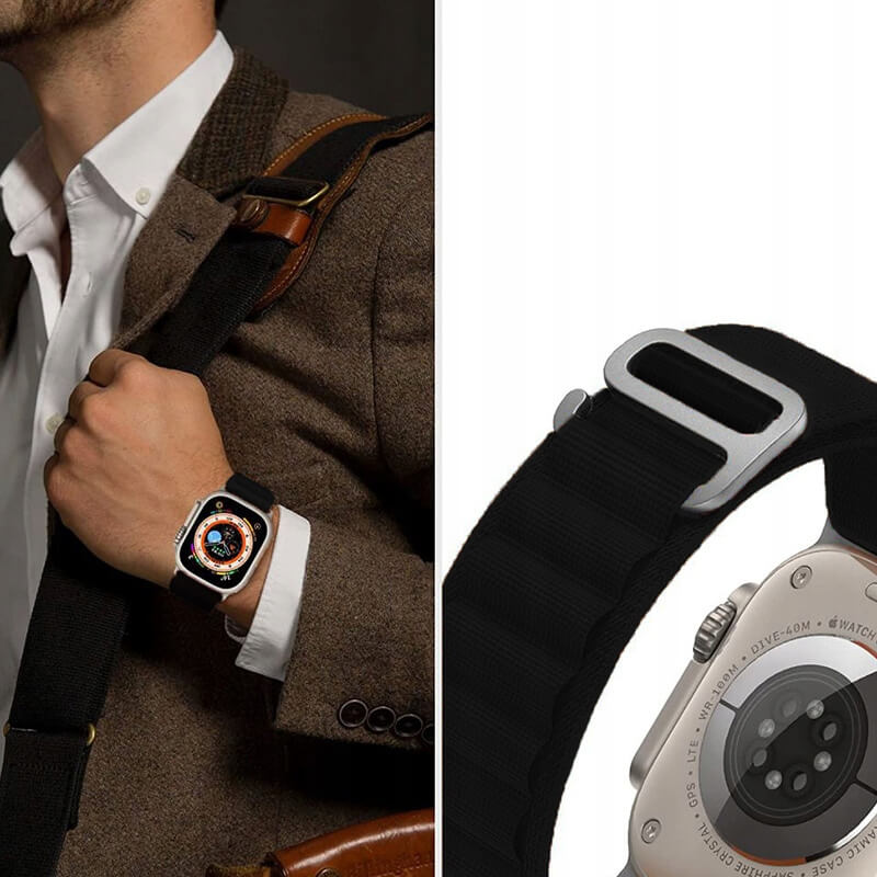 Tech-Protect Λουράκι Apple Watch 8/9/10/11 - SE (1/2/3) - Ultra (1/2/3) – 44/45/46/49mm Nylon Pro - Black