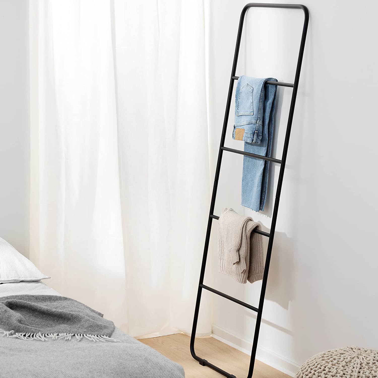 Navaris Μεταλλική Σκάλα / Βάση Στήριξης για Πετσέτες - Black - 53497.01