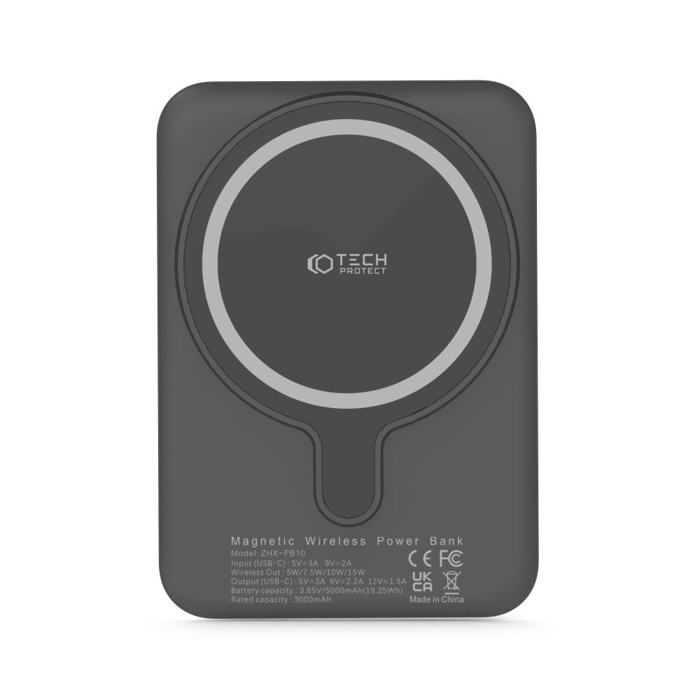 Tech-Protect PB10 Lifemag MagSafe PowerBank Μαγνητικό PowerBank Κινητού 5000 mAh - Black