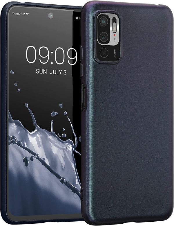 KW Xiaomi Redmi Note 10 5G / Poco M3 Pro 5G Θήκη Σιλικόνης TPU - Metallic Blackberry - 57664.115