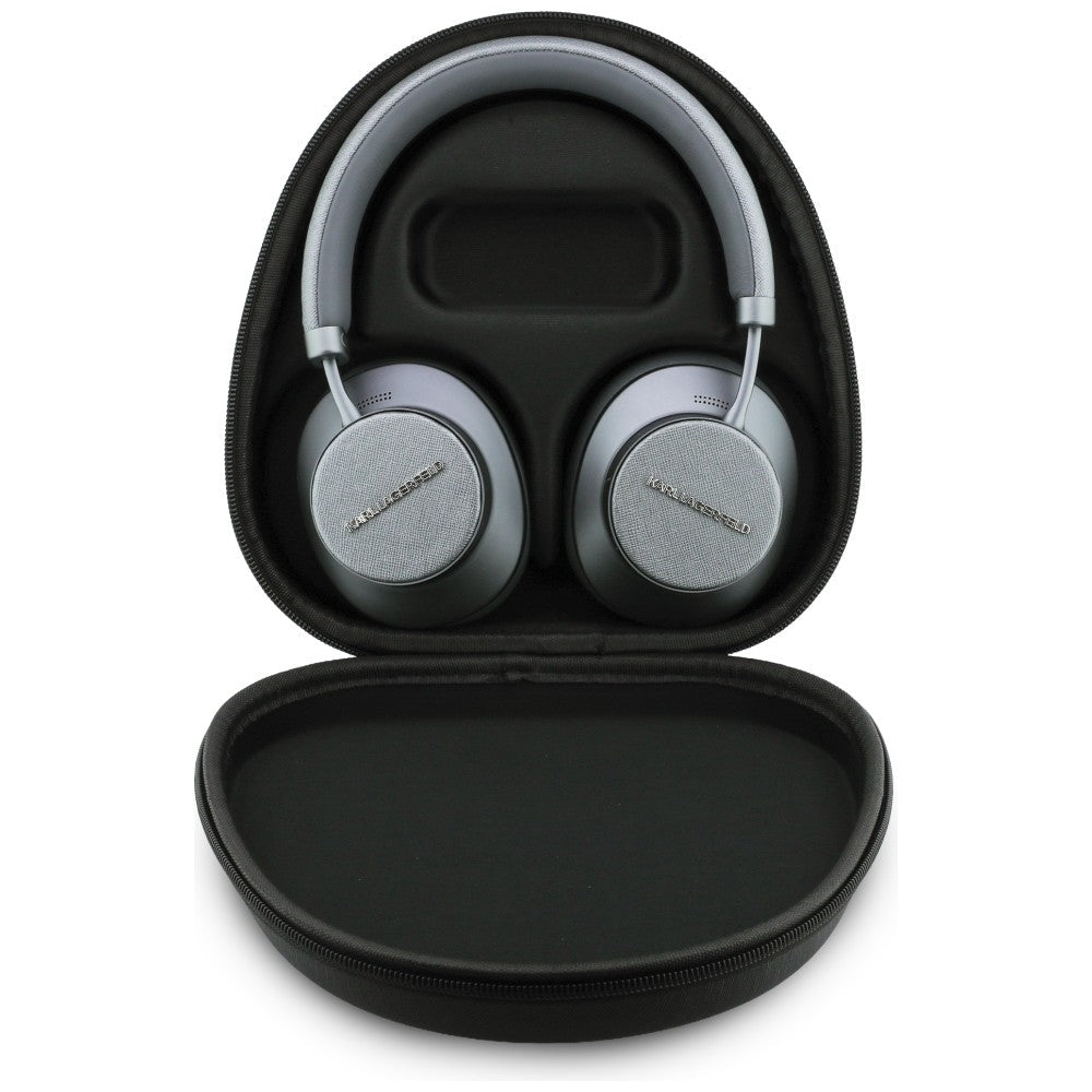 Karl Lagerfeld Ασύρματα Bluetooth Ακουστικά - Karl Saffiano Elongated - Grey