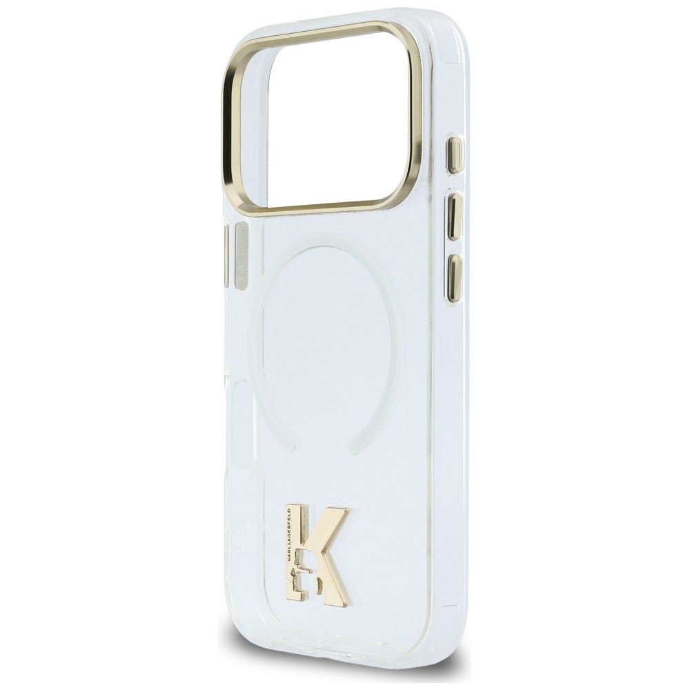 Karl Lagerfeld iPhone 17 Pro Max - Σκληρή Θήκη με Πλαίσιο Σιλικόνης - IML K Head Logo MagSafe - Clear