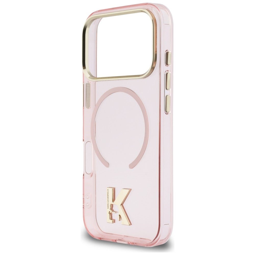 Karl Lagerfeld iPhone 17 Pro Max - Σκληρή Θήκη με Πλαίσιο Σιλικόνης - IML K Head Logo MagSafe - Pink