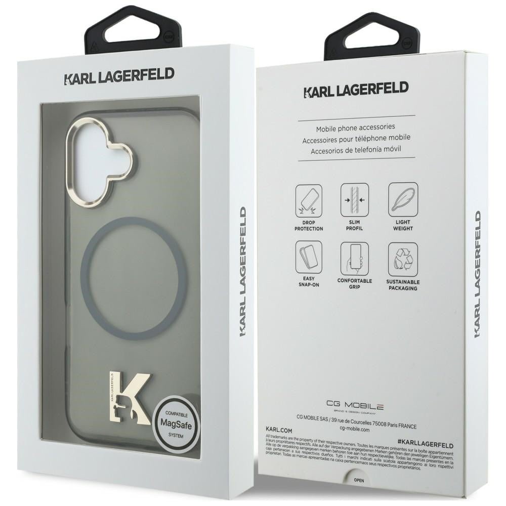Karl Lagerfeld iPhone 17 - Σκληρή Θήκη με Πλαίσιο Σιλικόνης - IML K Head Logo MagSafe - Black