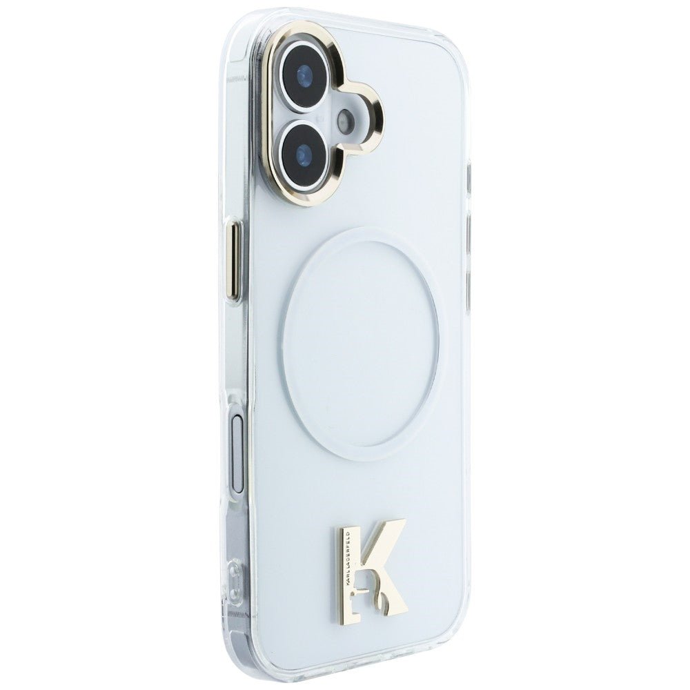 Karl Lagerfeld iPhone 17 - Σκληρή Θήκη με Πλαίσιο Σιλικόνης - IML K Head Logo MagSafe - Clear