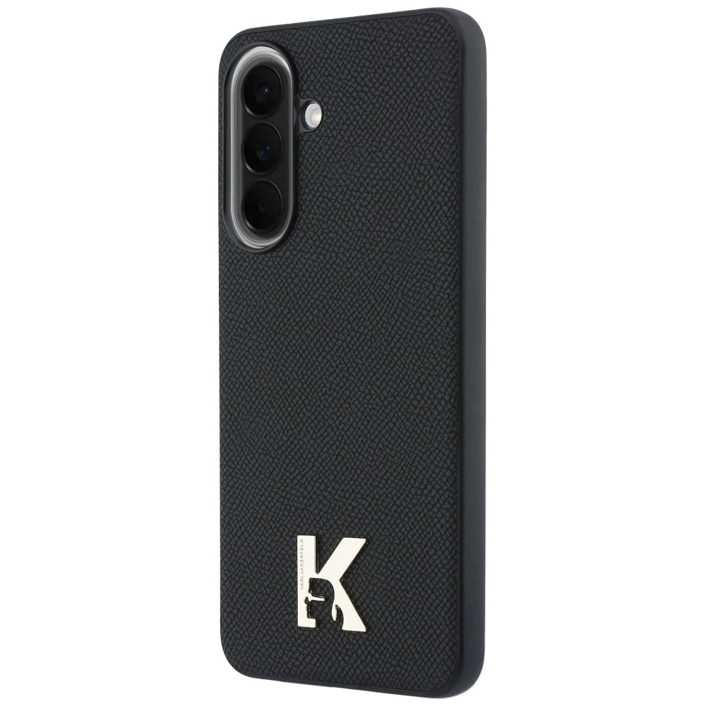 Karl Lagerfeld Samsung Galaxy A37 5G - Σκληρή Θήκη με Επένδυση Οικολογικού Δέρματος και MagSafe - Karl Head Logo - Black