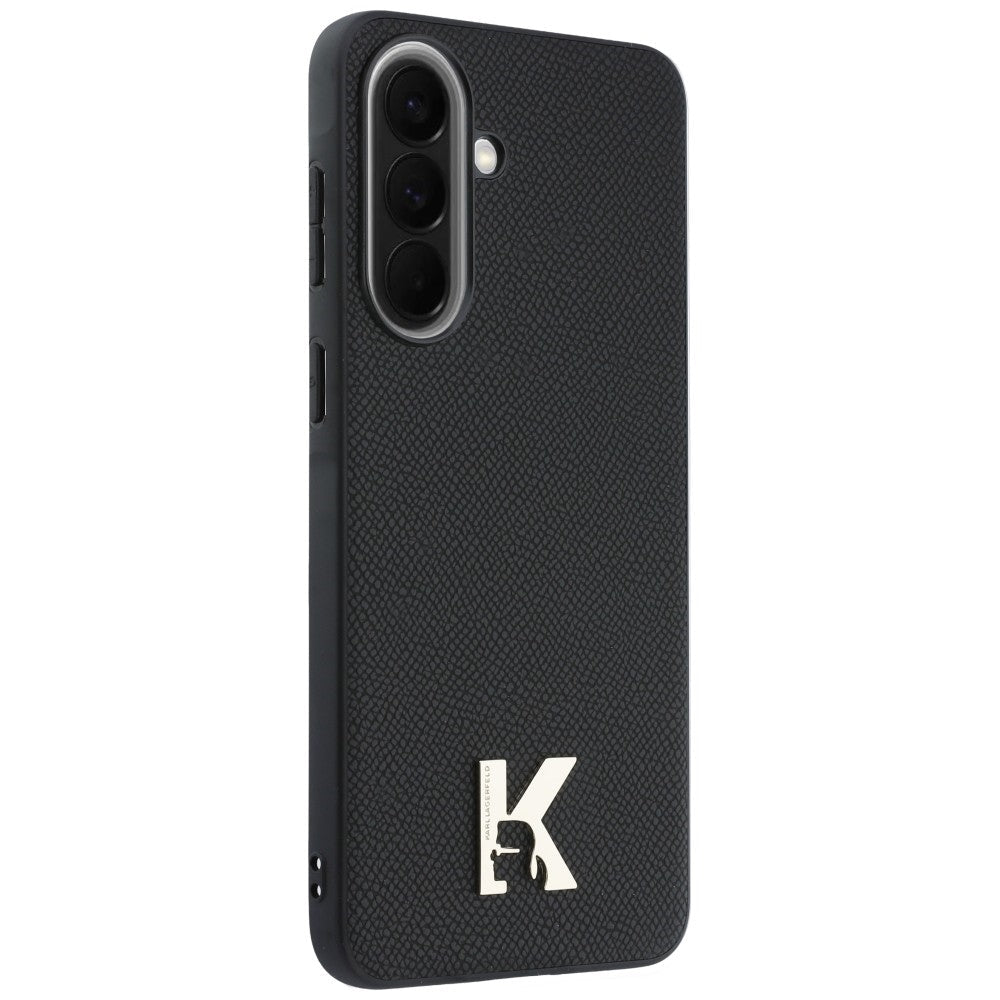 Karl Lagerfeld Samsung Galaxy A57 5G - Σκληρή Θήκη με Επένδυση Οικολογικού Δέρματος και MagSafe - Karl Head Logo - Black