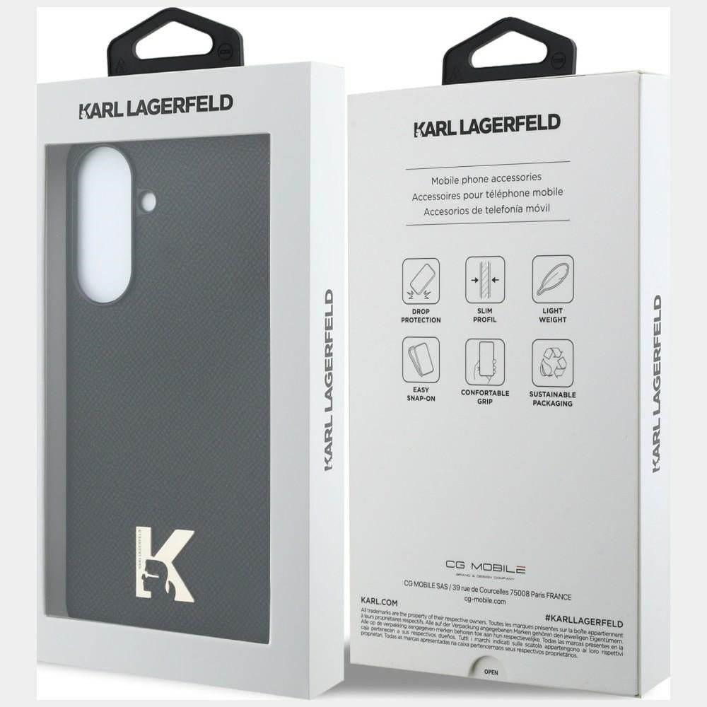Karl Lagerfeld Samsung Galaxy A57 5G - Σκληρή Θήκη με Επένδυση Οικολογικού Δέρματος και MagSafe - Karl Head Logo - Black