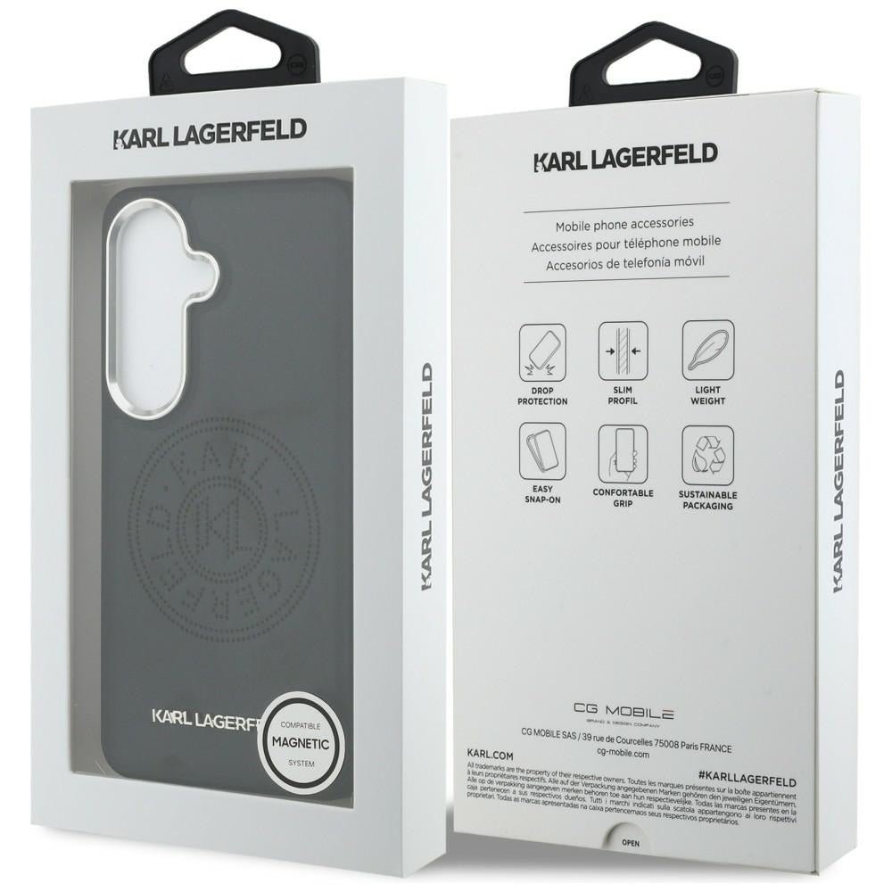 Karl Lagerfeld Samsung Galaxy S26 Plus - Θήκη με Επένδυση Συνθετικού Δέρματος - Perforated KL MagSafe - Black