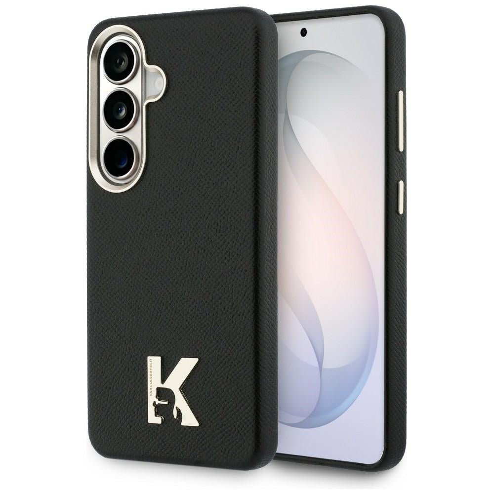 Karl Lagerfeld Samsung Galaxy S26 - Σκληρή Θήκη με Επένδυση Οικολογικού Δέρματος και MagSafe - Karl Head Logo - Black