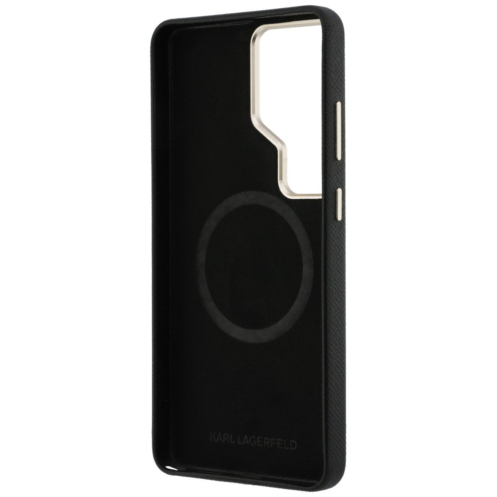 Karl Lagerfeld Samsung Galaxy S26 Ultra - Σκληρή Θήκη με Επένδυση Οικολογικού Δέρματος και MagSafe - Karl Head Logo - Black