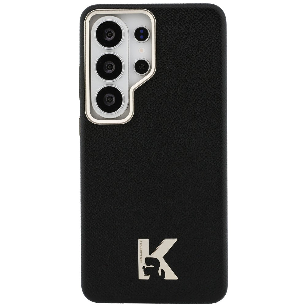Karl Lagerfeld Samsung Galaxy S26 Ultra - Σκληρή Θήκη με Επένδυση Οικολογικού Δέρματος και MagSafe - Karl Head Logo - Black