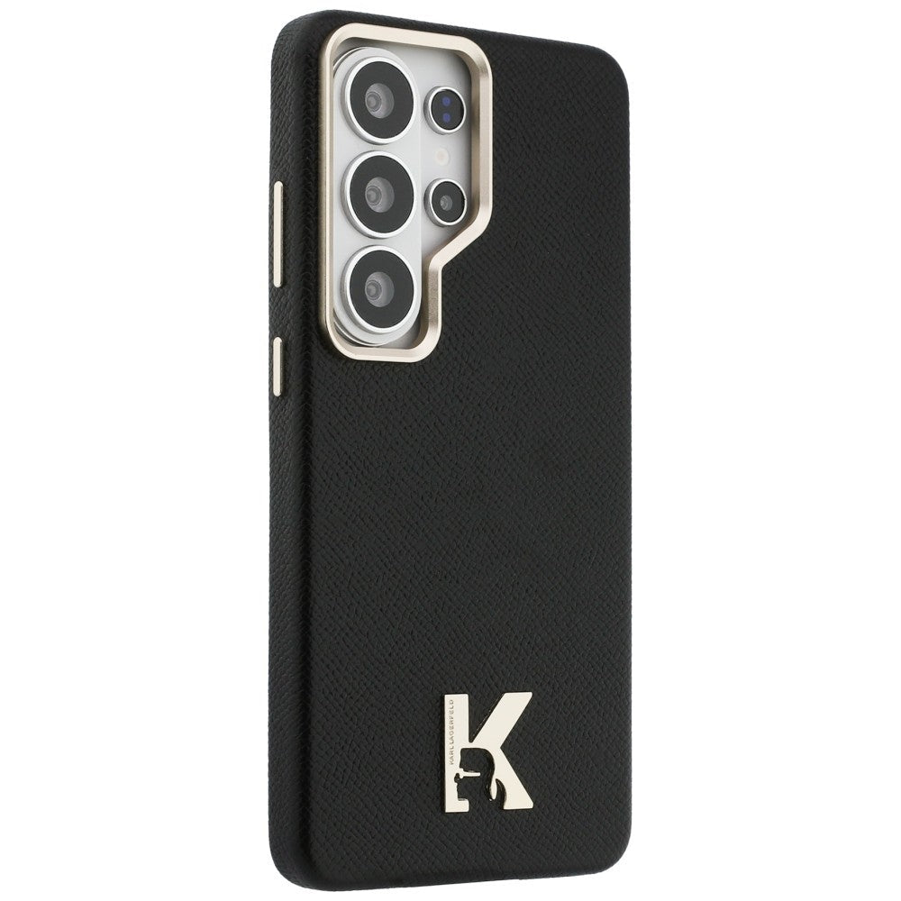 Karl Lagerfeld Samsung Galaxy S26 Ultra - Σκληρή Θήκη με Επένδυση Οικολογικού Δέρματος και MagSafe - Karl Head Logo - Black
