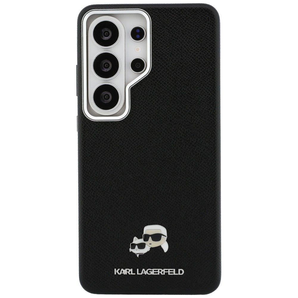 Karl Lagerfeld Samsung Galaxy S26 Ultra - Σκληρή Θήκη με Επένδυση Συνθετικού Δέρματος και MagSafe - Saffiano KC Metal Logo - Black