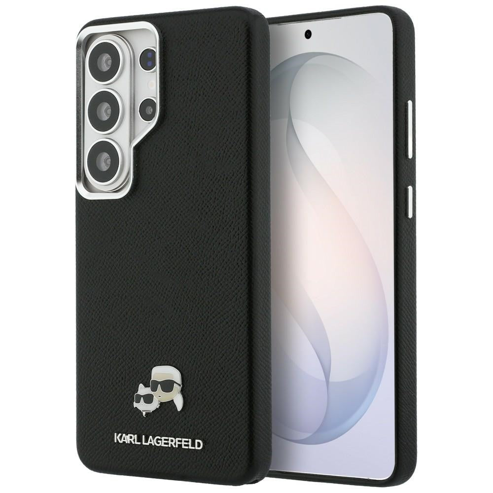 Karl Lagerfeld Samsung Galaxy S26 Ultra - Σκληρή Θήκη με Επένδυση Συνθετικού Δέρματος και MagSafe - Saffiano KC Metal Logo - Black