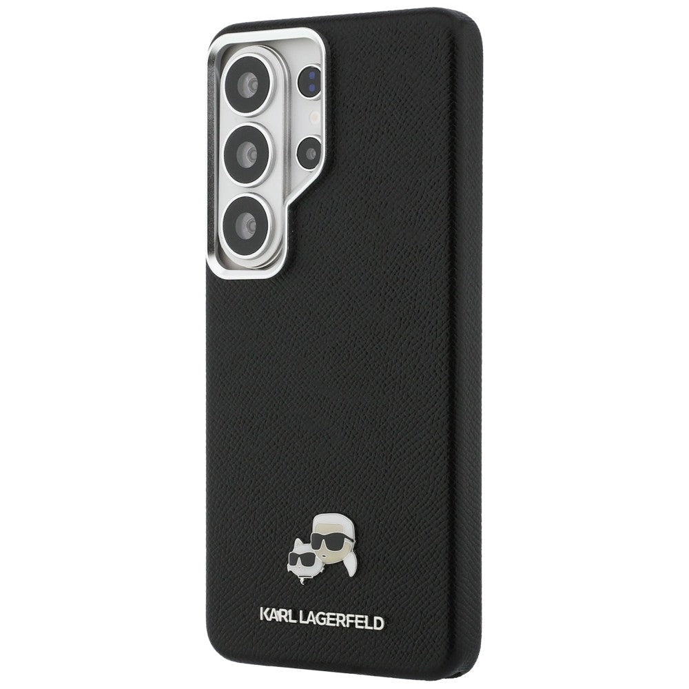 Karl Lagerfeld Samsung Galaxy S26 Ultra - Σκληρή Θήκη με Επένδυση Συνθετικού Δέρματος και MagSafe - Saffiano KC Metal Logo - Black