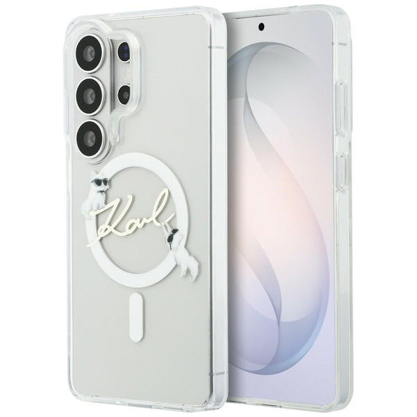 Karl Lagerfeld Samsung Galaxy S26 Ultra - Σκληρή Θήκη με Πλαίσιο Σιλικόνης - IML KC Script MagSafe - Clear
