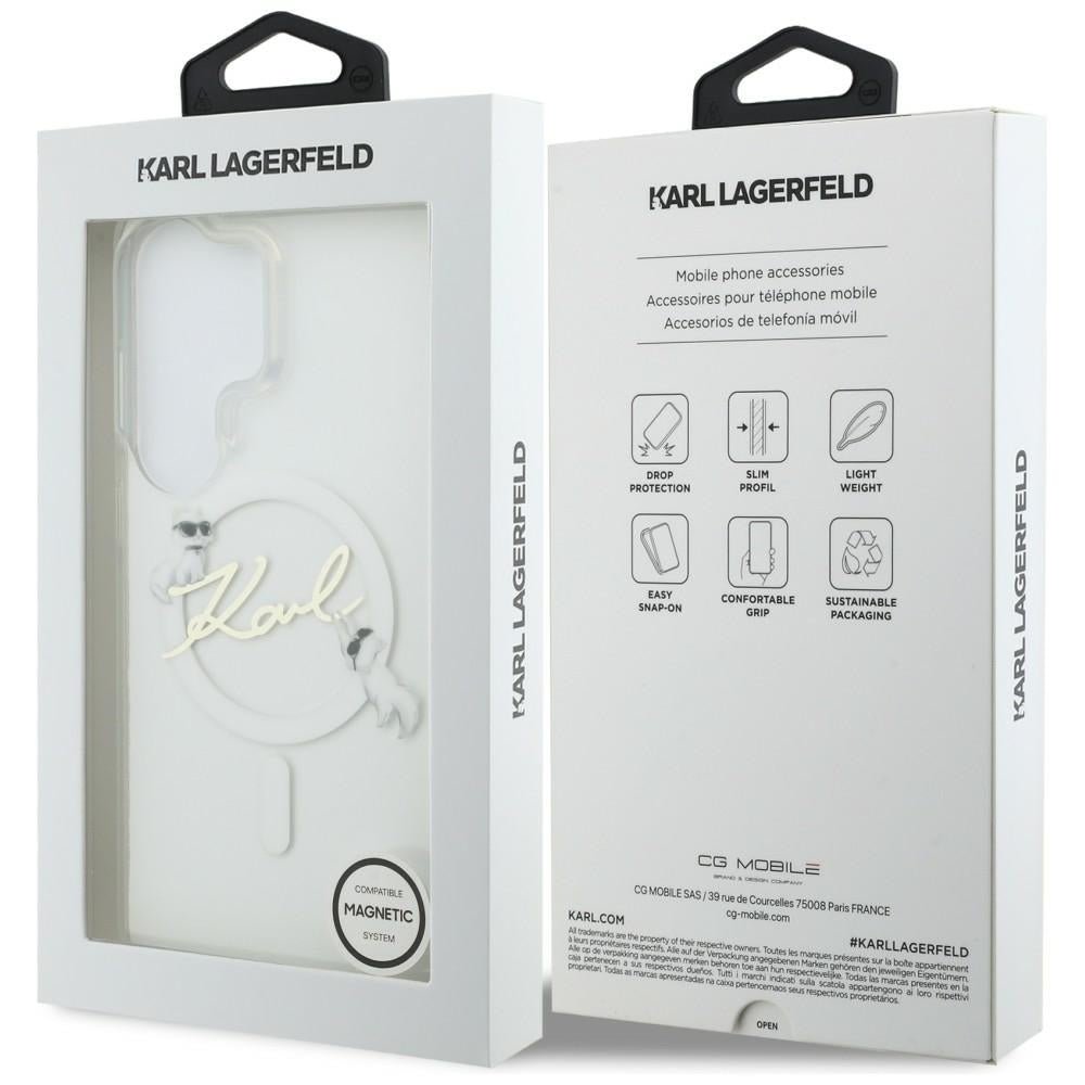 Karl Lagerfeld Samsung Galaxy S26 Ultra - Σκληρή Θήκη με Πλαίσιο Σιλικόνης - IML KC Script MagSafe - Clear