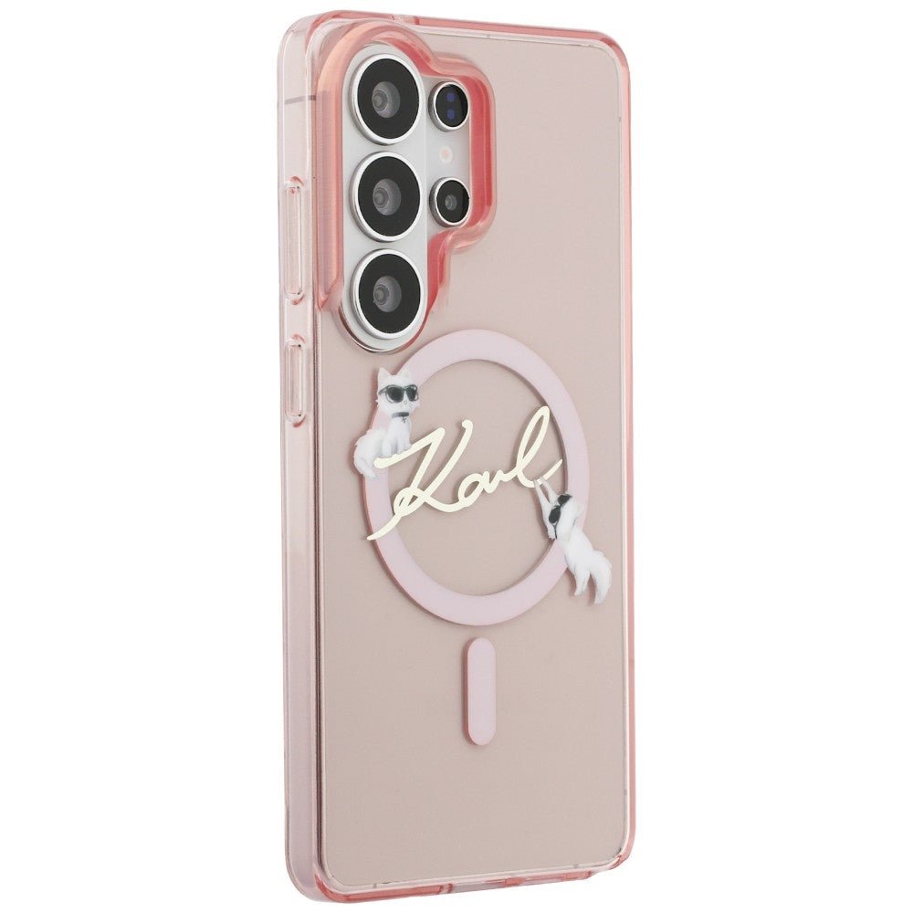 Karl Lagerfeld Samsung Galaxy S26 Ultra - Σκληρή Θήκη με Πλαίσιο Σιλικόνης - IML KC Script MagSafe - Pink