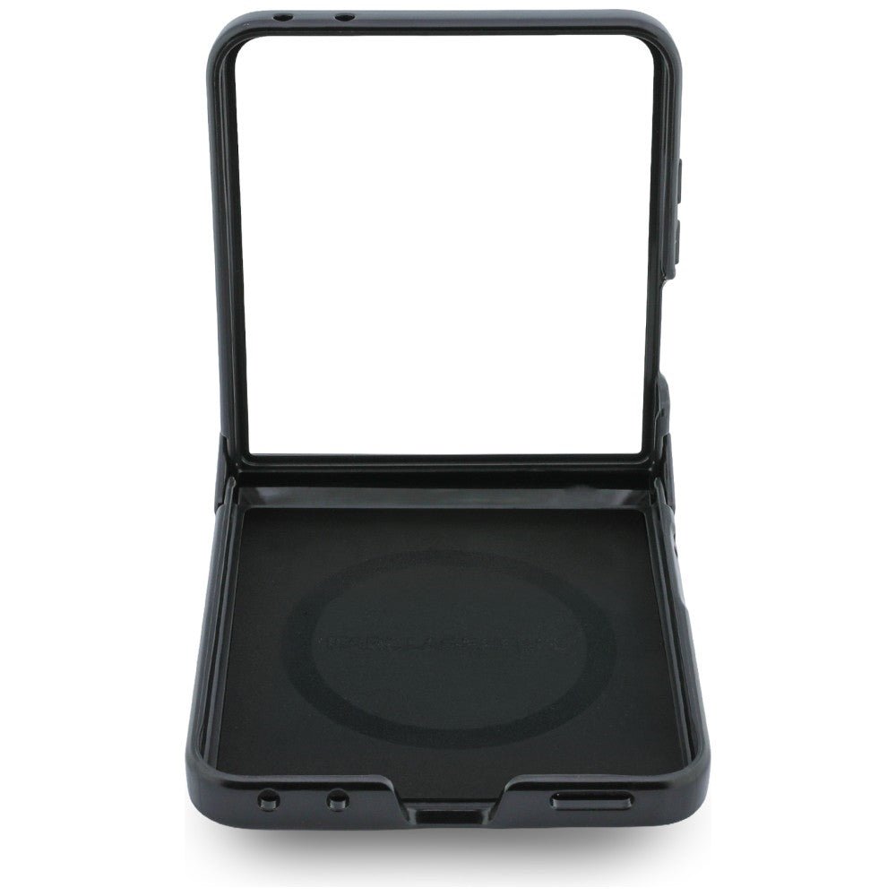 Karl Lagerfeld Samsung Galaxy Z Flip8 - Σκληρή Θήκη MagSafe με Επένδυση Συνθετικού Δέρματος - Karl and Choupette Pins MagSafe - Black