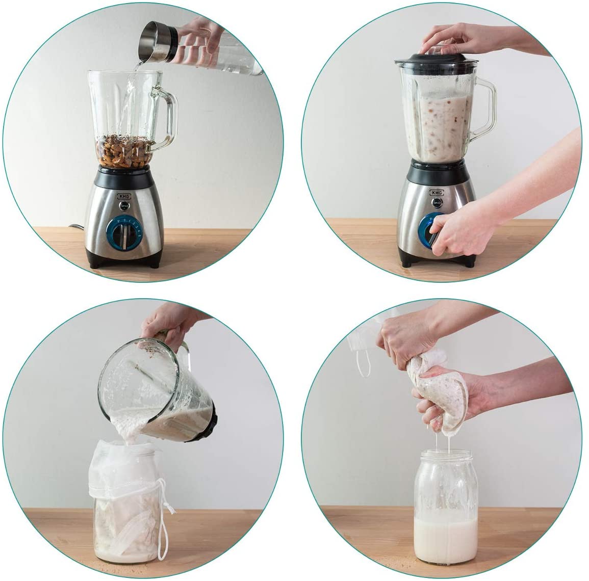 Navaris Organic Nut Milk Bag Σακούλα Γάλακτος - Small 20 x 30cm - White - 44348.01