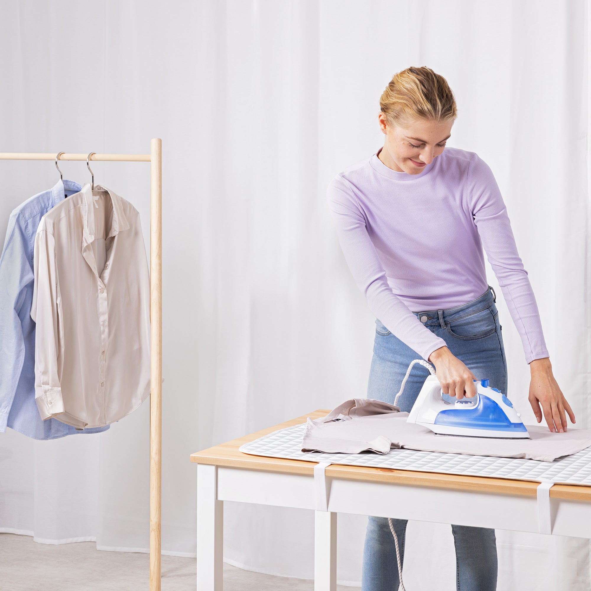 Navaris Κουβέρτα Σιδερώματος - Light Grey - 55859.01