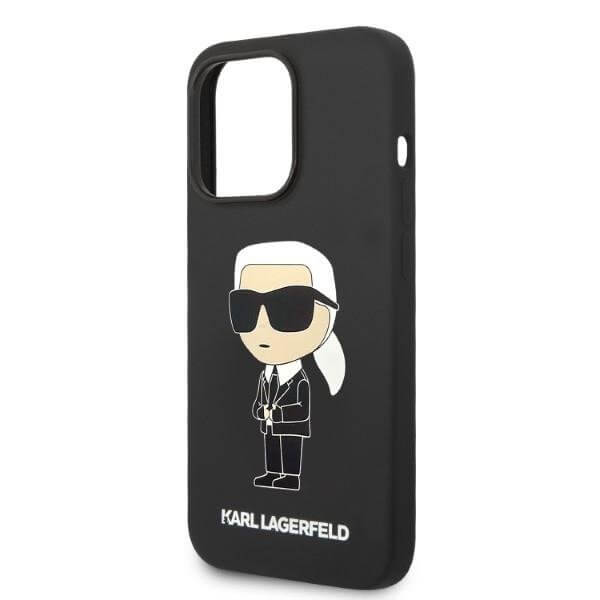 Karl Lagerfeld iPhone 14 Pro Max Silicone Iconic Θήκη Σιλικόνης με MagSafe - Black - KLHMP14XSNIKBCK