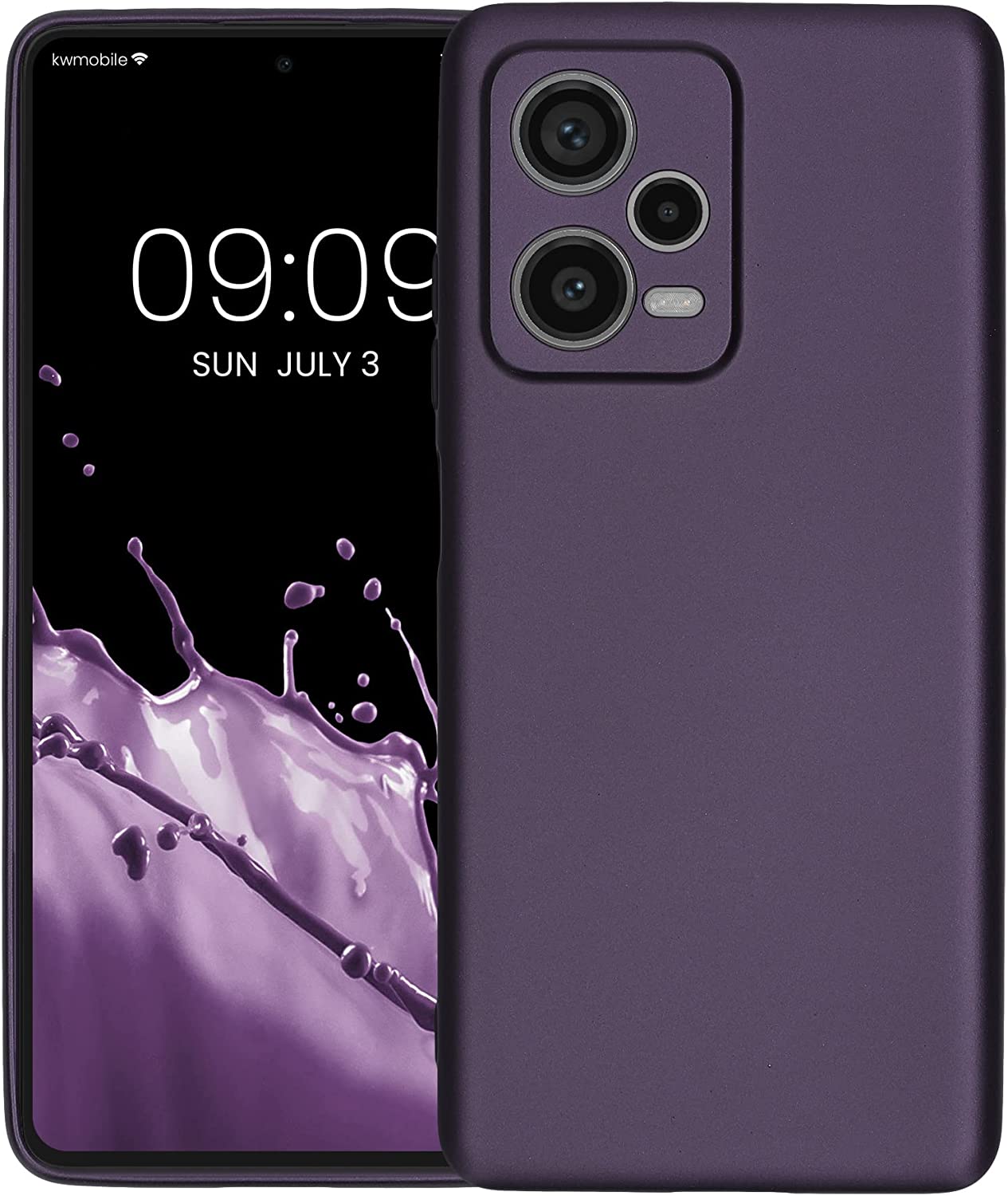 KW Xiaomi Redmi Note 12 Pro+ Θήκη Σιλικόνης TPU - Metallic Blackberry - 60712.115