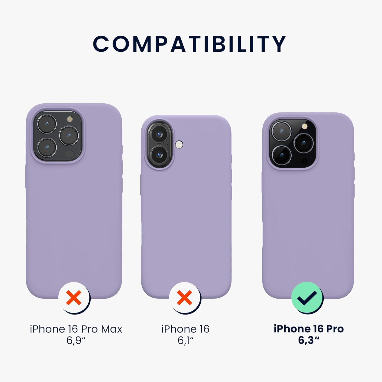 KW iPhone 16 Pro Θήκη Σιλικόνης Rubberized TPU - Lavender