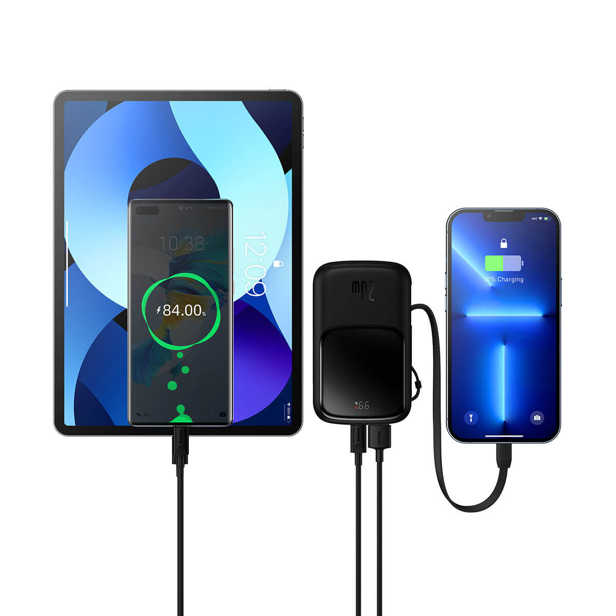 Baseus Qpow 20W Power Bank 10000mAh με 1 Θύρα USB και 1 Θύρα Type-C - Βlack - PPQD020001