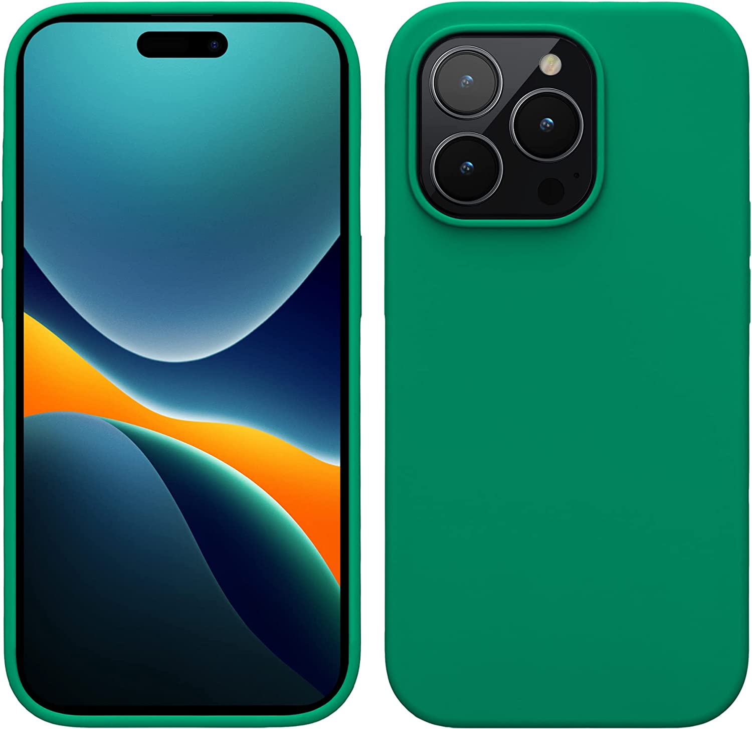 KW iPhone 14 Pro Θήκη Σιλικόνης TPU - Emerald Green - 59073.142