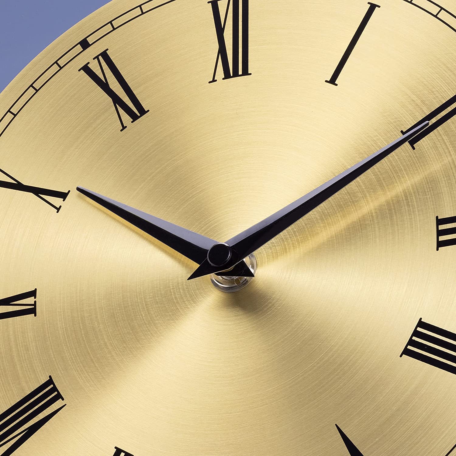 Navaris Analogue Wood Wall Clock Design Square - Ξύλινο Ρολόι Tοίχου - Dark Brown / Gold - 54471.18.21