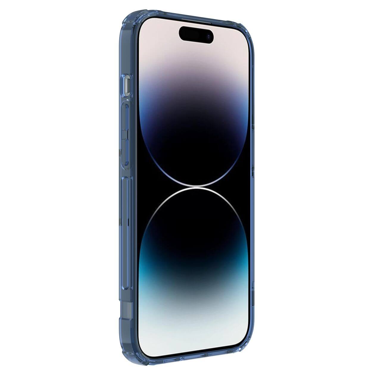Nillkin iPhone 15 Pro Max Nature Pro Magnetic - Σκληρή Θήκη με Πλαίσιο Σιλικόνης και MagSafe - Διάφανη / Blue
