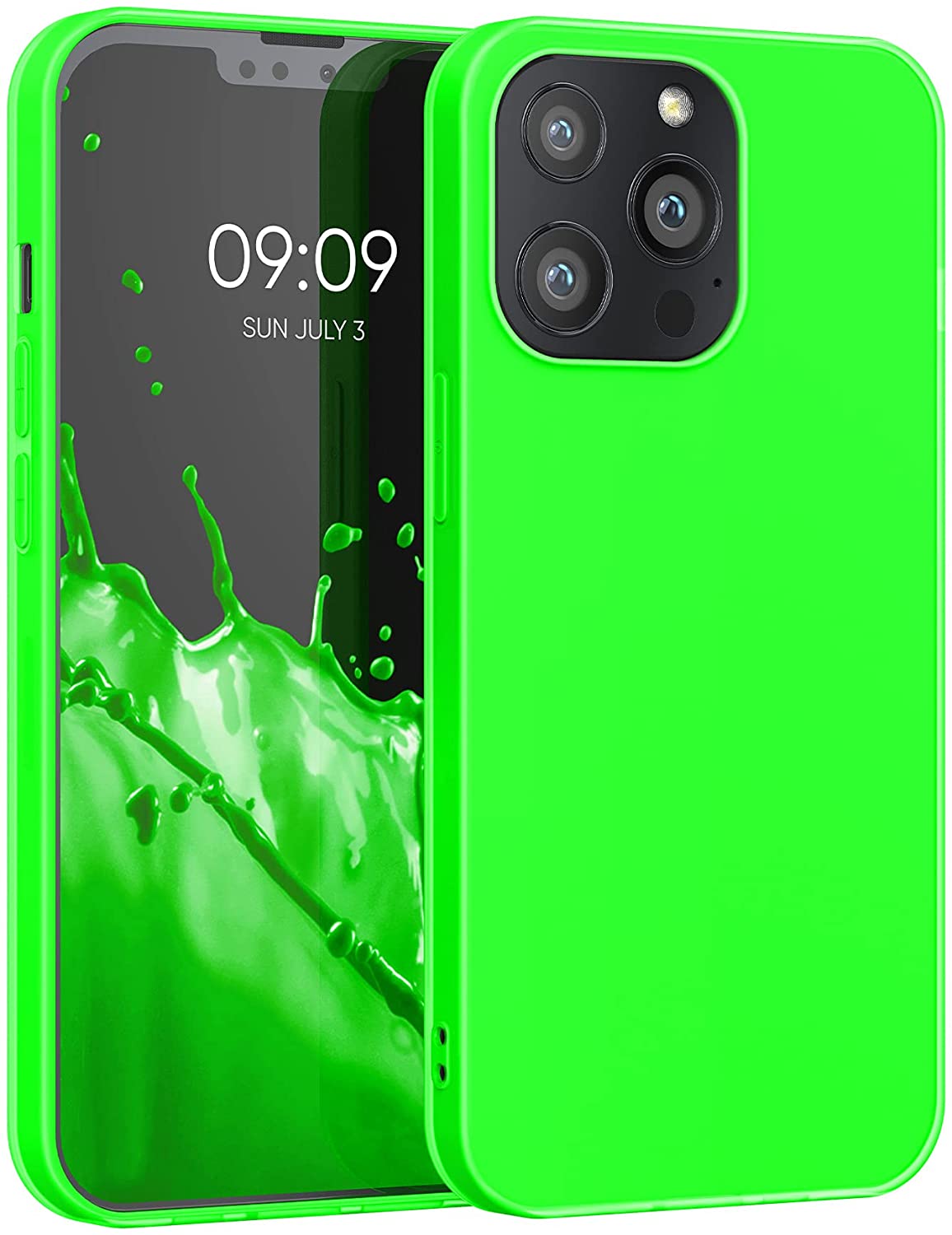 KW iPhone 13 Pro Θήκη Σιλικόνης TPU - Neon Green - 55957.44