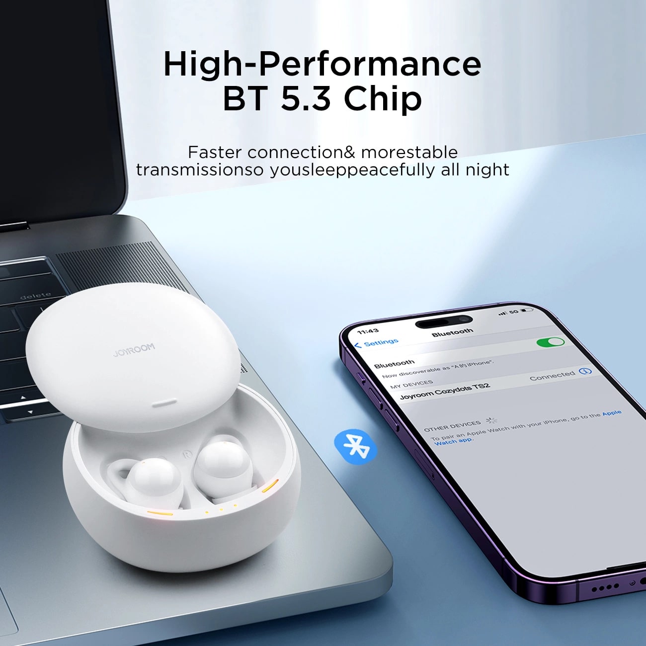 Joyroom Cozydots Series TWS Bluetooth 5.3 - Ασύρματα ακουστικά για Κλήσεις / Μουσική - White - JR-TS2