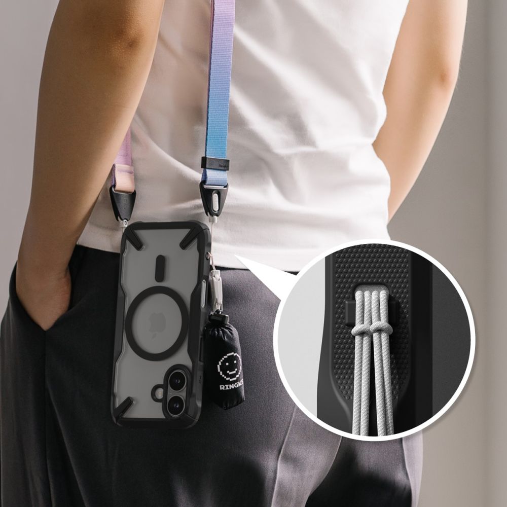 Ringke iPhone 16 Fusion X Magnetic MagSafe Σκληρή Θήκη με Πλαίσιο Σιλικόνης και MagSafe - Black