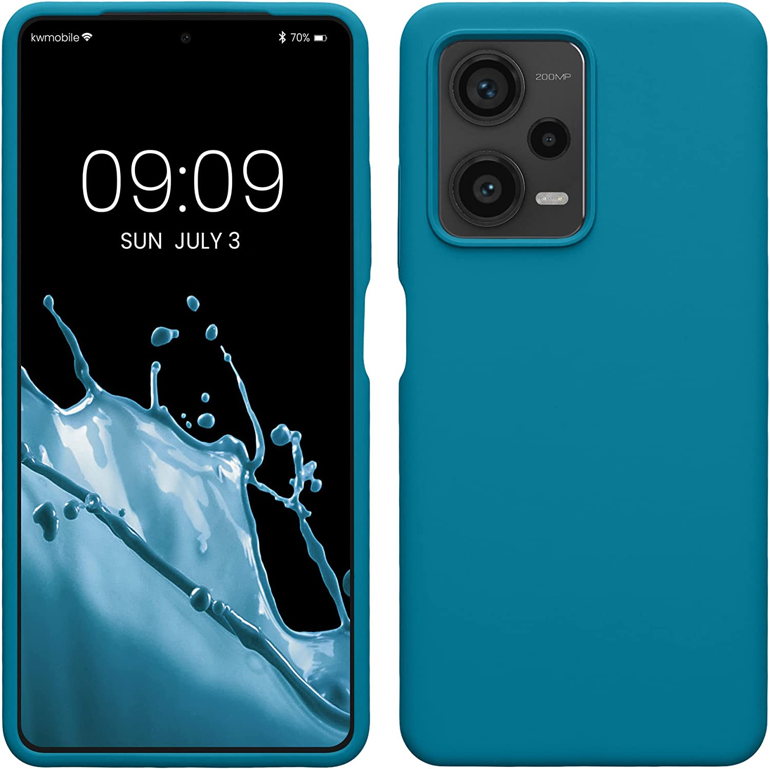KW Xiaomi Redmi Note 12 Pro+ Θήκη Σιλικόνης Rubberized TPU - Caribbean Blue - 60691.224